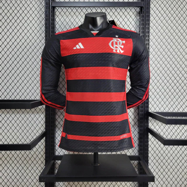 Camisa Flamengo 24/25 - Adidas versão jogador manga longa masculina - Lançamento
