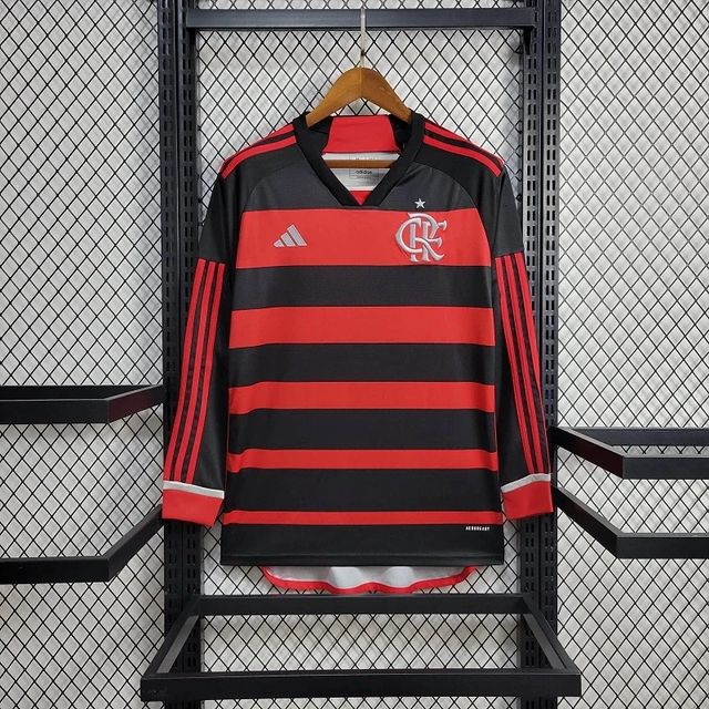 Camisa Flamengo Home 24/25 manga longa - Adidas torcedor masculino