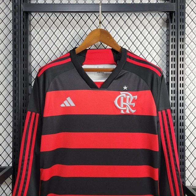 Camisa Flamengo Home 24/25 manga longa - Adidas torcedor masculino